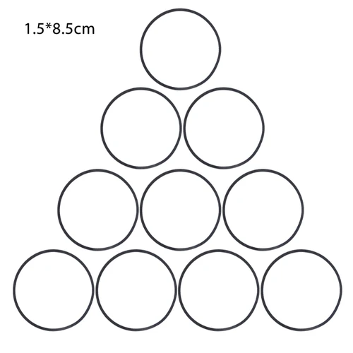 10 Uds. De correas universales para máquina de cinta de Cassette de 1,5mm, surtido de correas de goma cuadradas comunes para grabadoras de CD y DVD Walkman