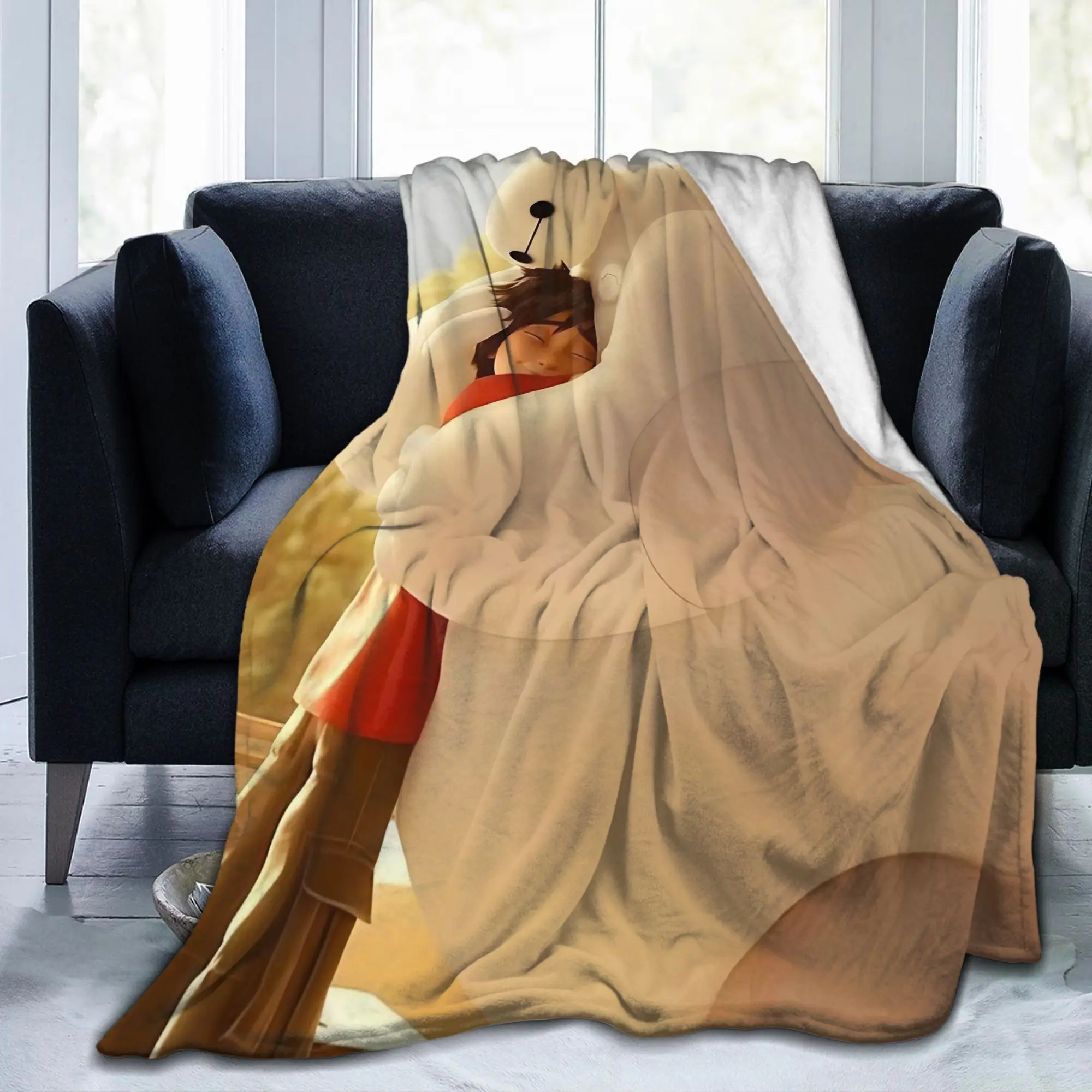 كبير بطل Baymax درع الفانيلا البطانيات هيرو حمادا خمر رمي بطانية ل أريكة الفراش صالة 150*125 سنتيمتر خفيفة الوزن #2