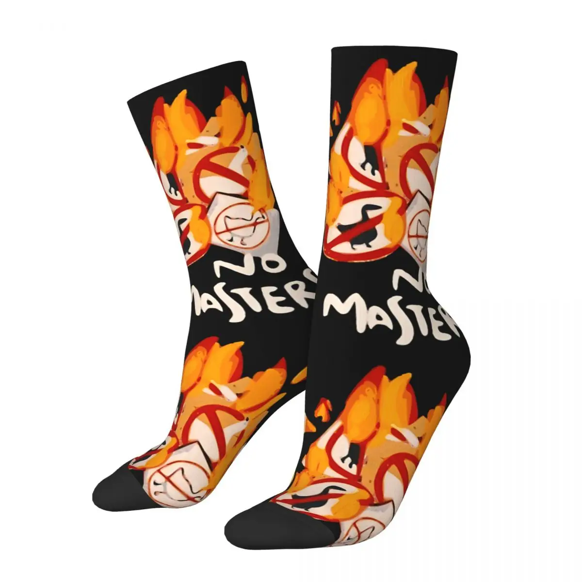 Hip Hop Vintage Fires Crazy Men's compression Socks Unisex U-Untitled Goose Game Harajuku Pattern Printed Funny Novelty Happy