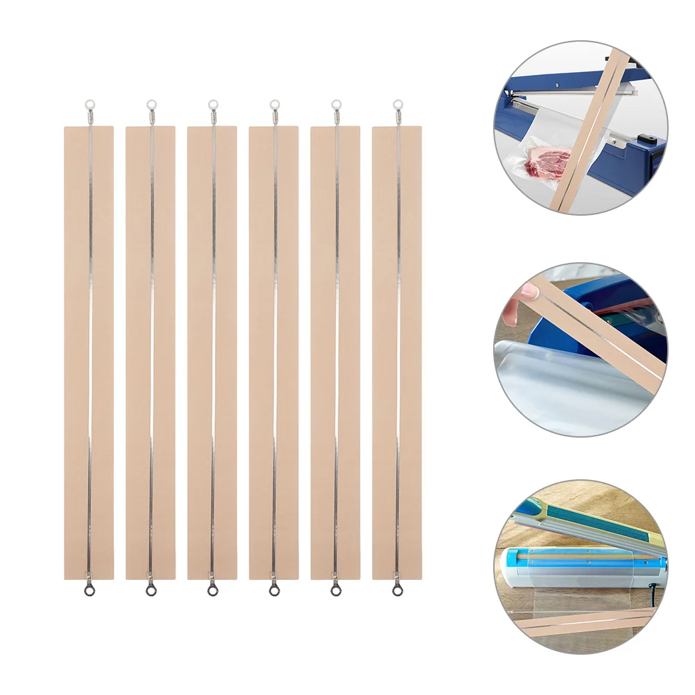 6 Pcs Sealer Accessories Machine Replacement Heat Wires Strip Cloth Strips Parts Elements Repair Kit Sealing Machines