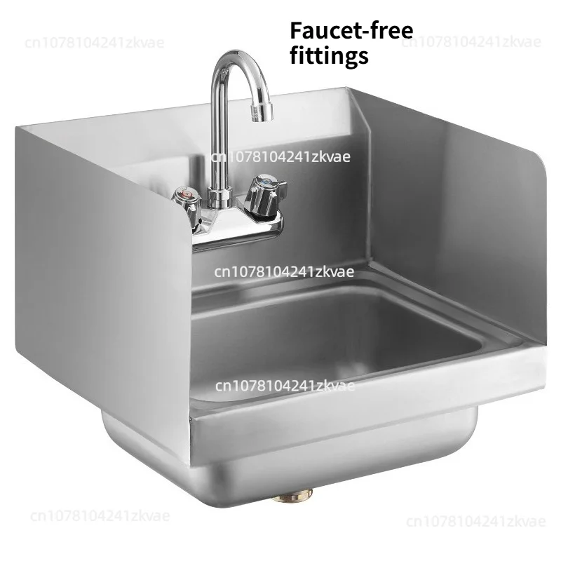 304 Stainless Steel Wall-mounted Sink Three-sided Fence Wall-mounted Sink Kitchen