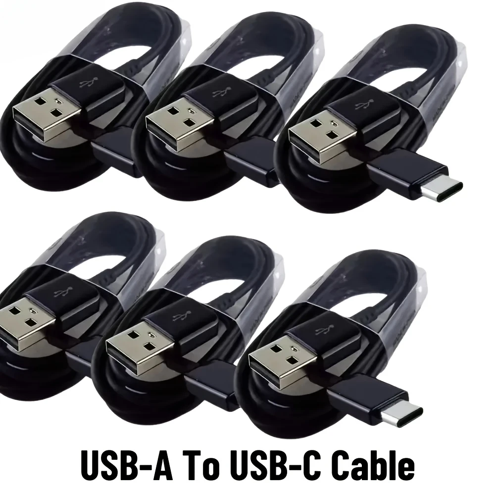 

MFIGlGK 6X USB-кабель типа C для быстрой зарядки USB-A к USB-C, зарядное устройство, шнур длиной 4 фута для iPhone 15 Samsung