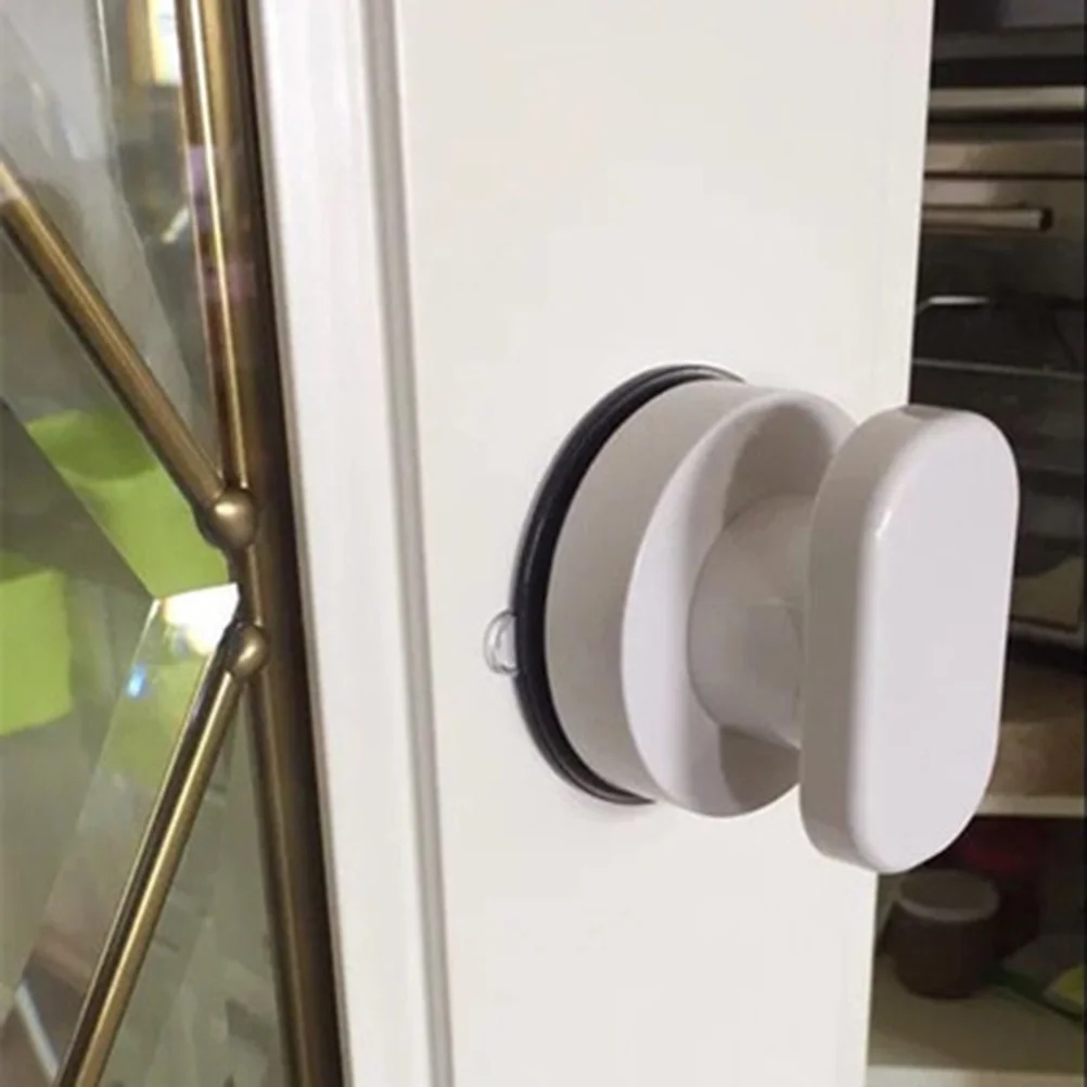 

Suction Cup Door Handle Black Abs For Cabinet Drawer Bathroom Glass Doors Furniture Handles Drawer Pulls