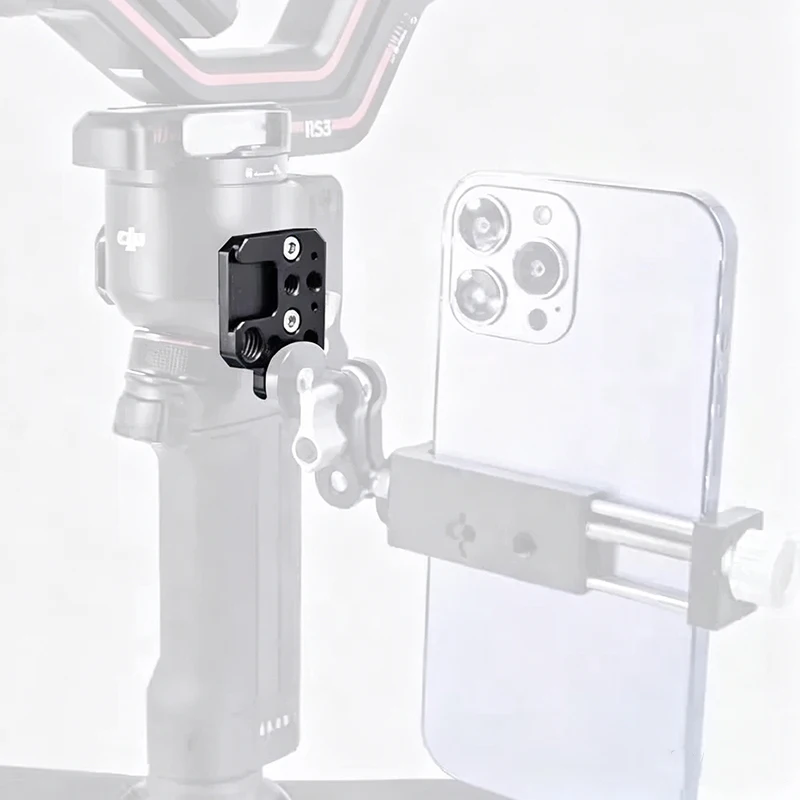 1/4 3/8 Cold Shoe Aluminum alloy Adapter Expand Fill Light Microphone for DJI Ronin SC RS2 RSC2 / RS3 Pro Mini / Rs4 Pro Gimbal
