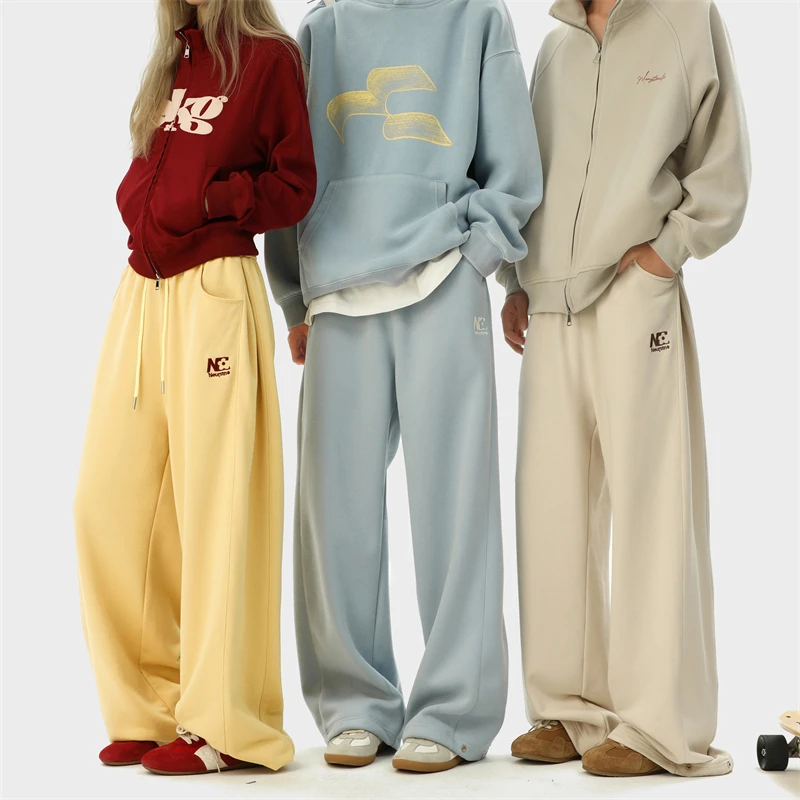 

Новинка уличной одежды, модные свободные спортивные штаны с вышивкой букв, мужские беговые женские повседневные спортивные штаны в стиле Харадзюку в стиле хип-хоп