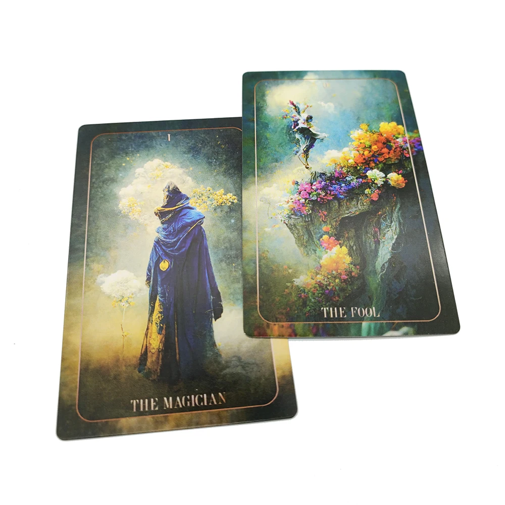 NEW 12x7CM Delusion Artificial Intelligence Divination Tarot Deck Unique Cards with Guide Book,78 Original Cards for Beginners