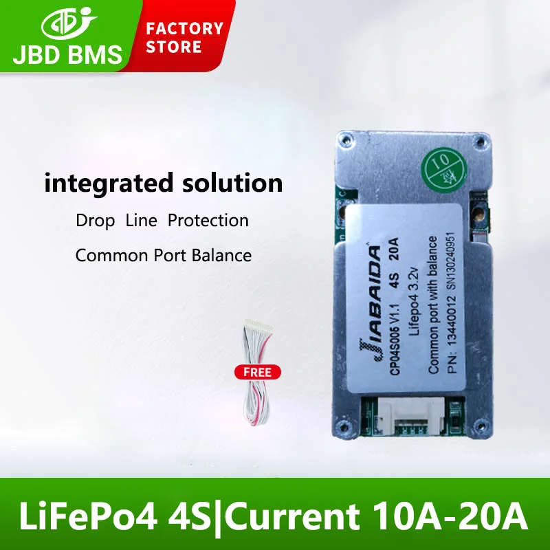 

JBD BMS 4S Lifepo4 плата баланса общего порта с защитой от падения, оборудование BMS 12 В 10 А 15 а 20 А, оптовая продажа с завода