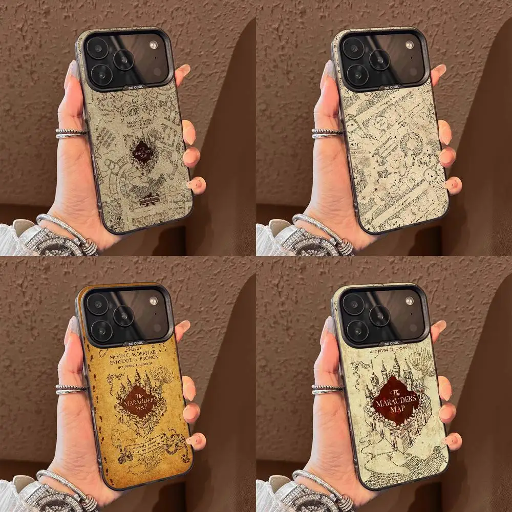 

The Marauders Map Phone Case For iPhone 17,16,15,14,13,12,11,Pro,Max,Plus,E,Air,Mini Black Tpu Cover