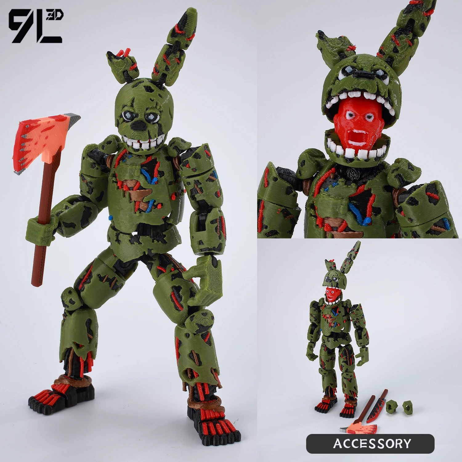 9L3D Gedrukt FNAF Freddy Fazbear's Pizza Springtrap Speelgoed Actiefiguren Anime Model Lucky13 Dummy13 Titan13 Ornamenten Geschenken
