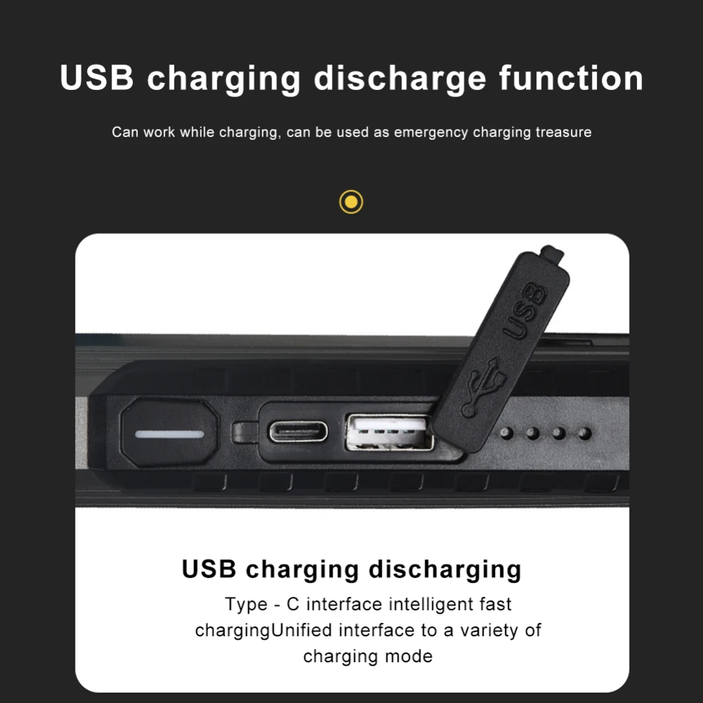 USB-Aufladbare Campinglampe COB-Arbeitsleuchte, Auto-Reparatur- und Wartungstaschenlampe mit Magnet 4000mAh Laterne – Detail 4
