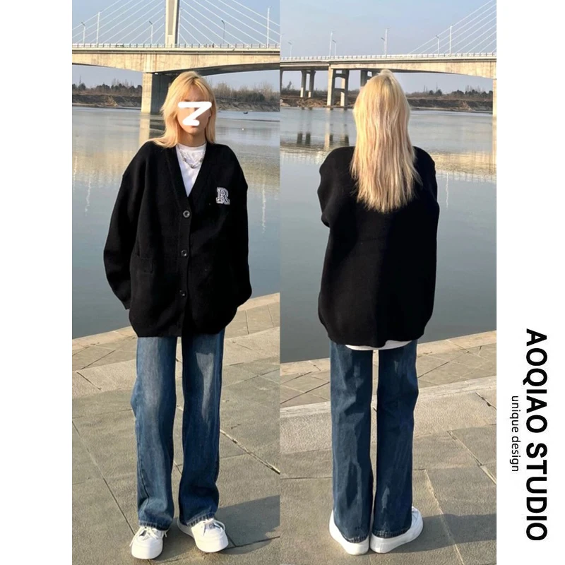 

Широкие джинсы с высокой талией в стиле ретро, женские свободные брюки прямого кроя, универсальные брюки больших размеров для похудения, модные уличные INS, осень