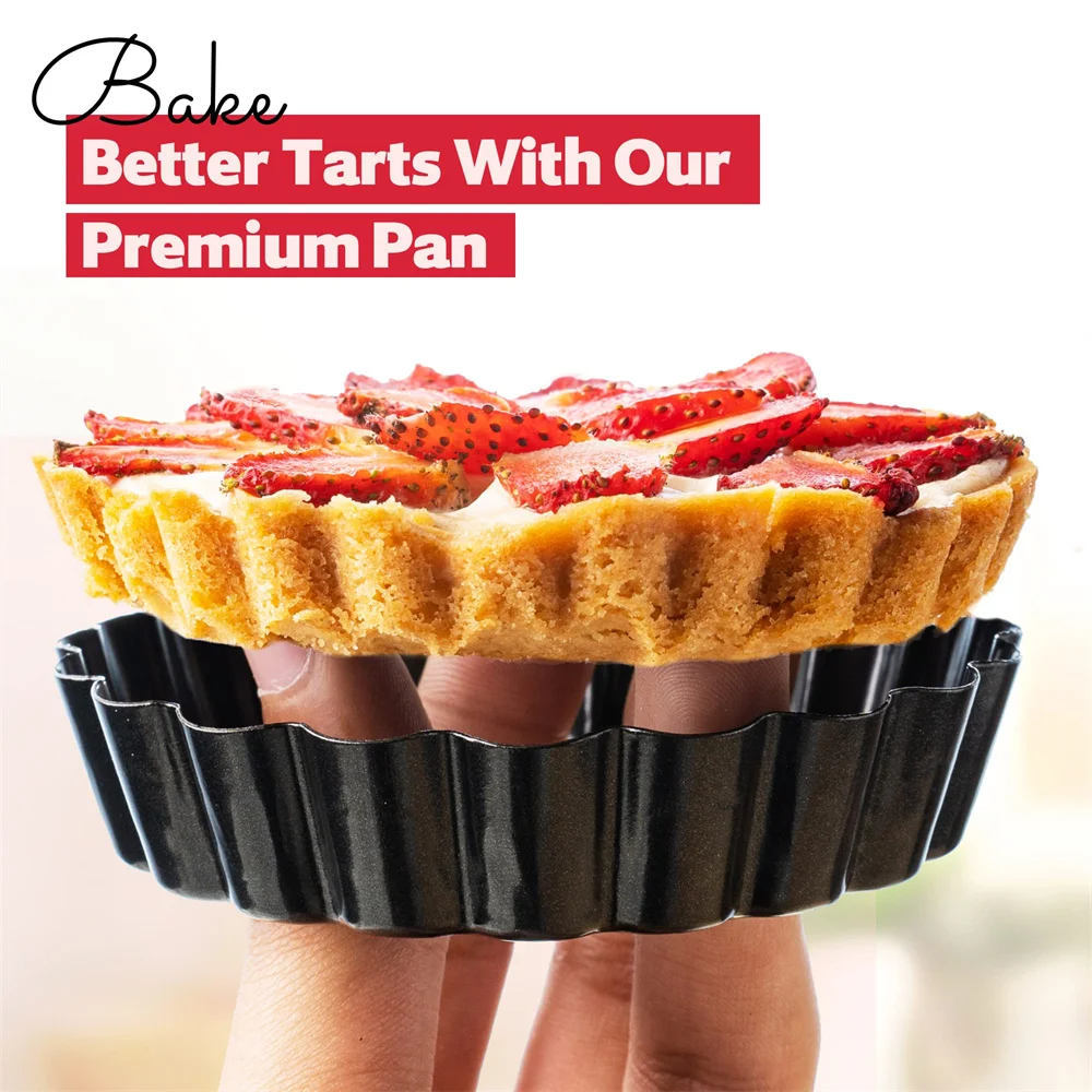 8/10/12cm Mini Pie Muffin Cupcake Pans Non-Stick Tart Quiche Flan Pan Molds Pie Pizza Cake Mold Removable Loose Bottom Round