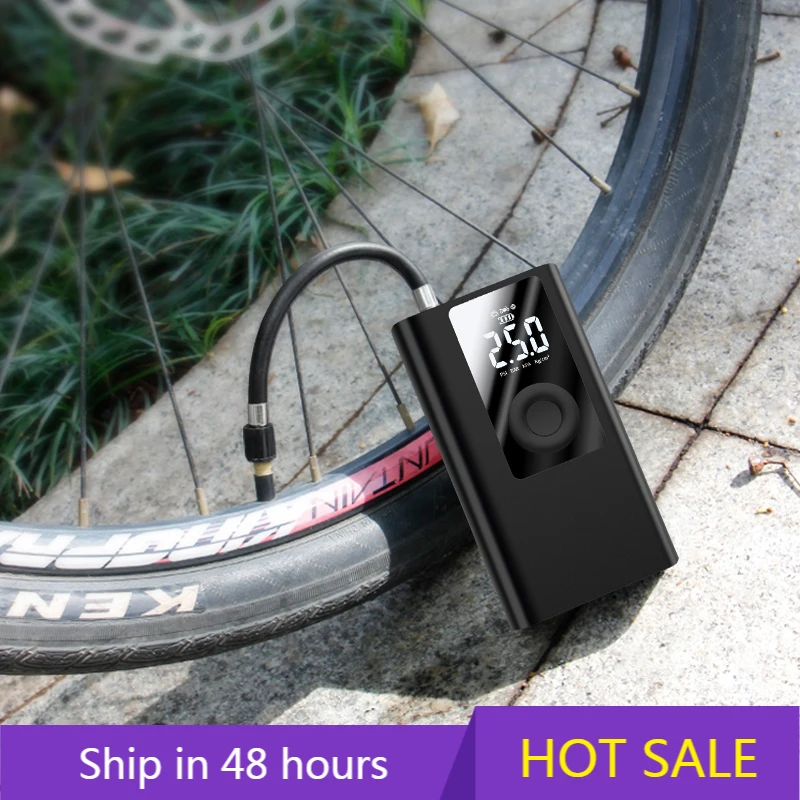 

POWER LEAPCE PSE Battery Rechargeable 5V Bicycle Tire Inflator with Power Bank LED Flashlight Mini Pocket Electric Wireless Bike