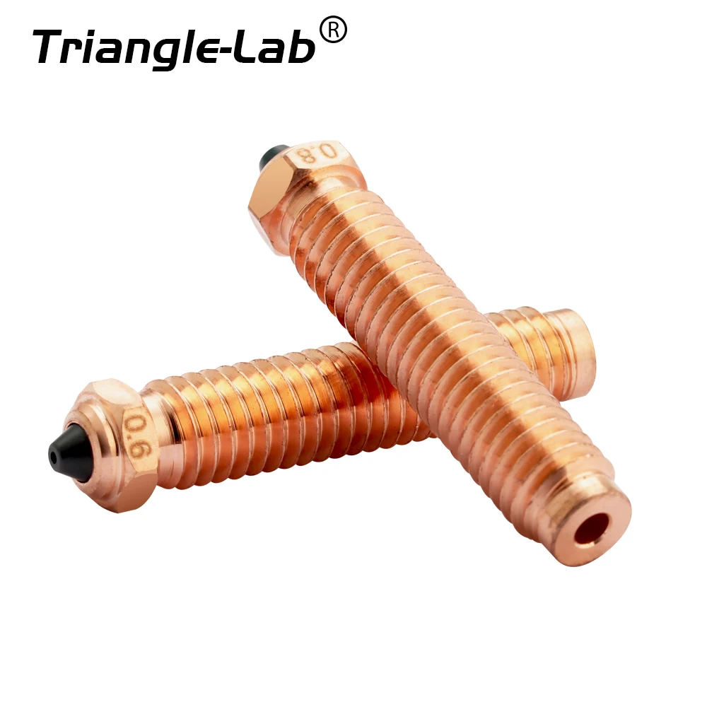 Trianglelab® Bimetal Hardened Steel Copper Alloy Nozzle for OrangeStorm Giga High Temperature Resistance, Wear Resistance,