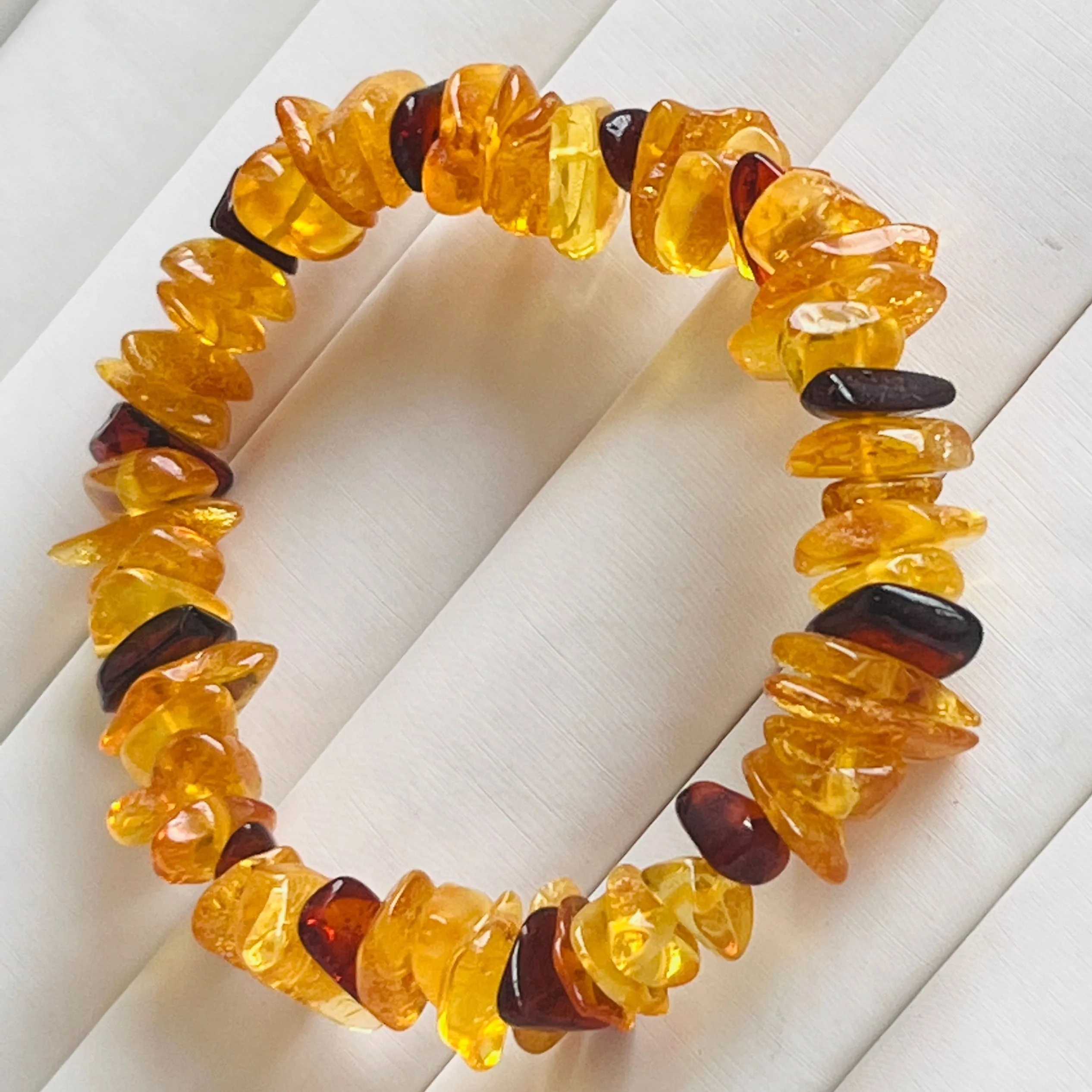 Natural Amber Bracelet Women Healing Gemstone Fine Jewelry Genuine Baltic Ambers Tumbled Stone Bracelets Raw Stones Bangles