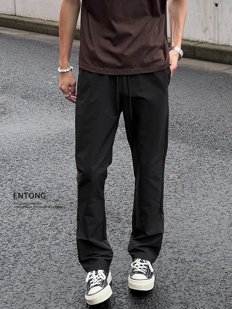 

Мужские легкие повседневные брюки Entong Qui-Dry, прямые брюки свободного кроя, универсальные длинные брюки для осеннего сезона