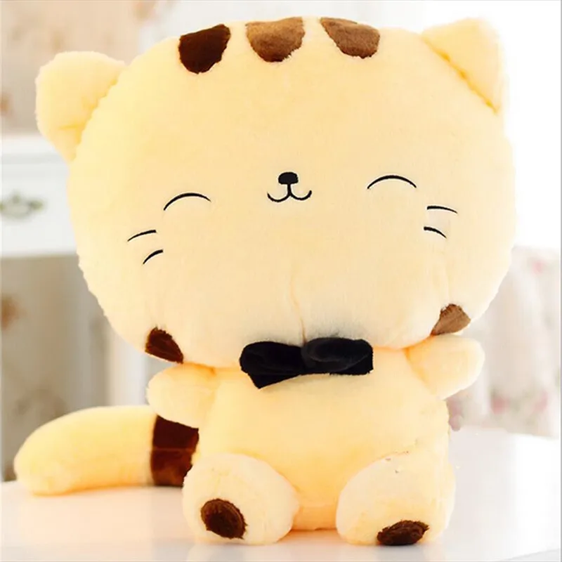 45cm Children's Cute Big Face bow tie Cat Plush Toy Doll Soothing Doll Doll Pillow Baby Favorite Birthday Christmas Gif