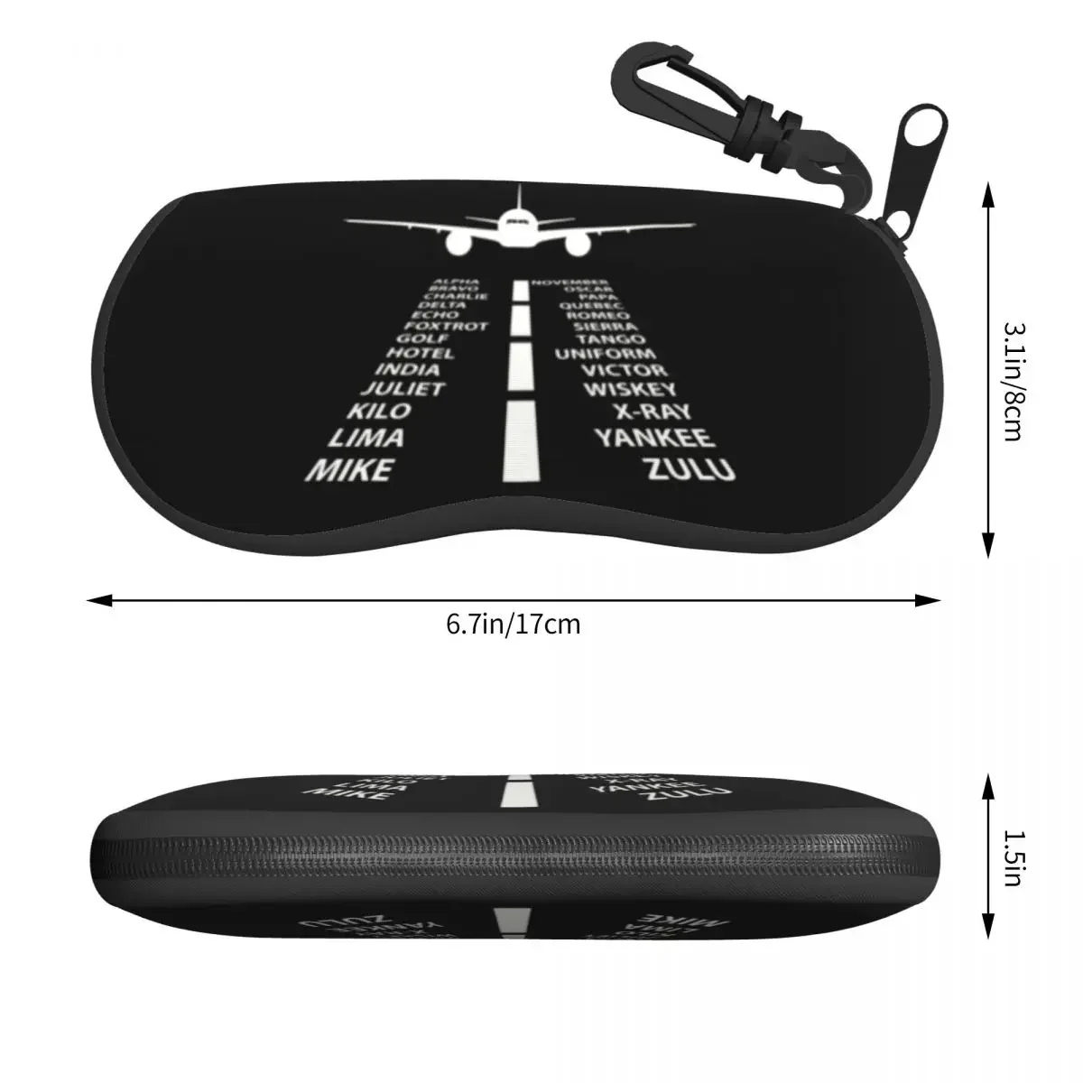 Custom Phonetic Alphabet Pilot Airplane Glasses Case Stylish Aviation Plane Fighter Shell Eyeglasses Case Sunglasses Box