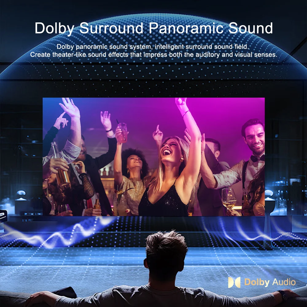 Zwide Native 1080P 700ANSI 8K Home Cinema WIFI Android Convenient Smart TV Movie Projector with GMS