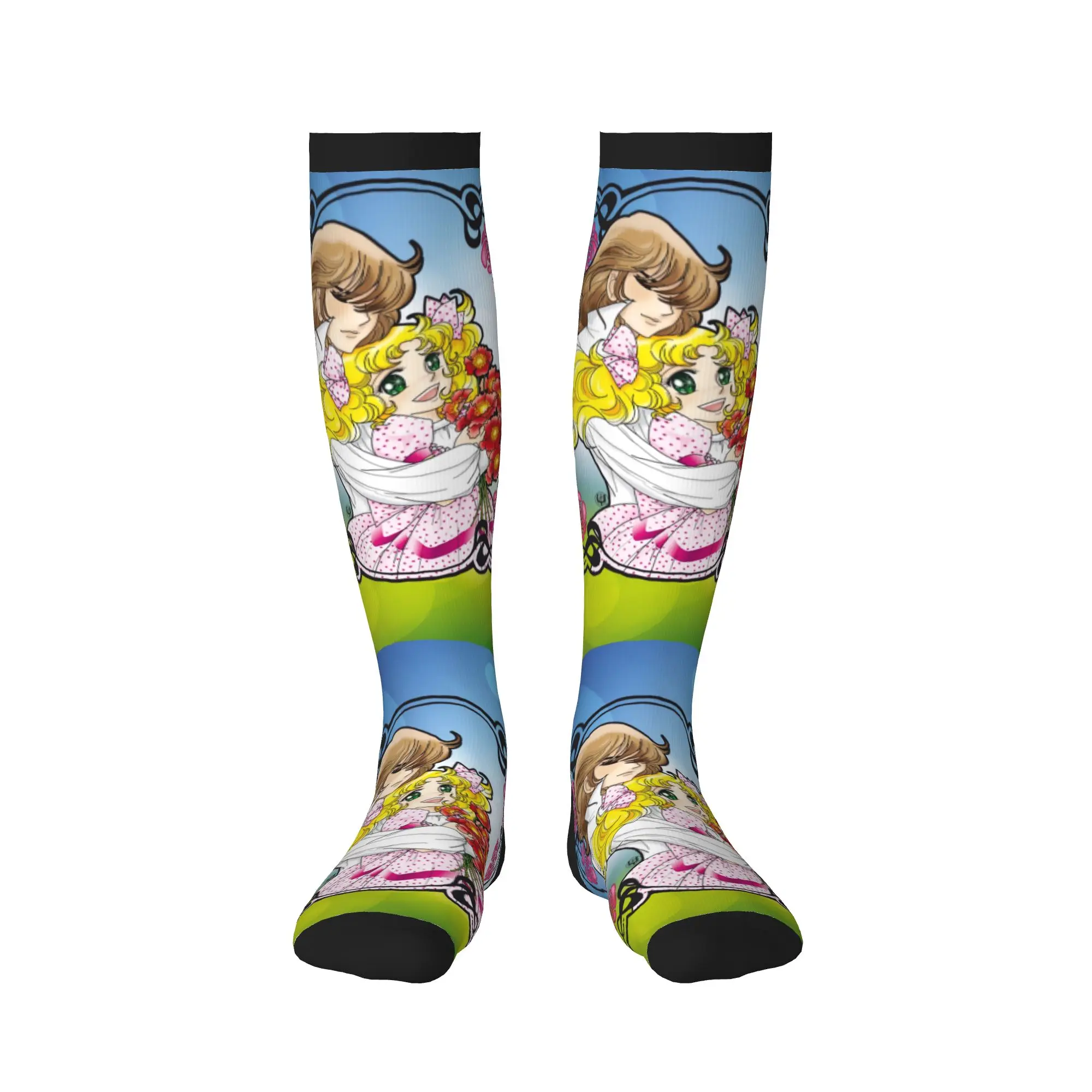 Harajuku Candy And Terence Socks Men Women Warm 3D Printed Anime Manga Sports Basketball Sports Compression Socks