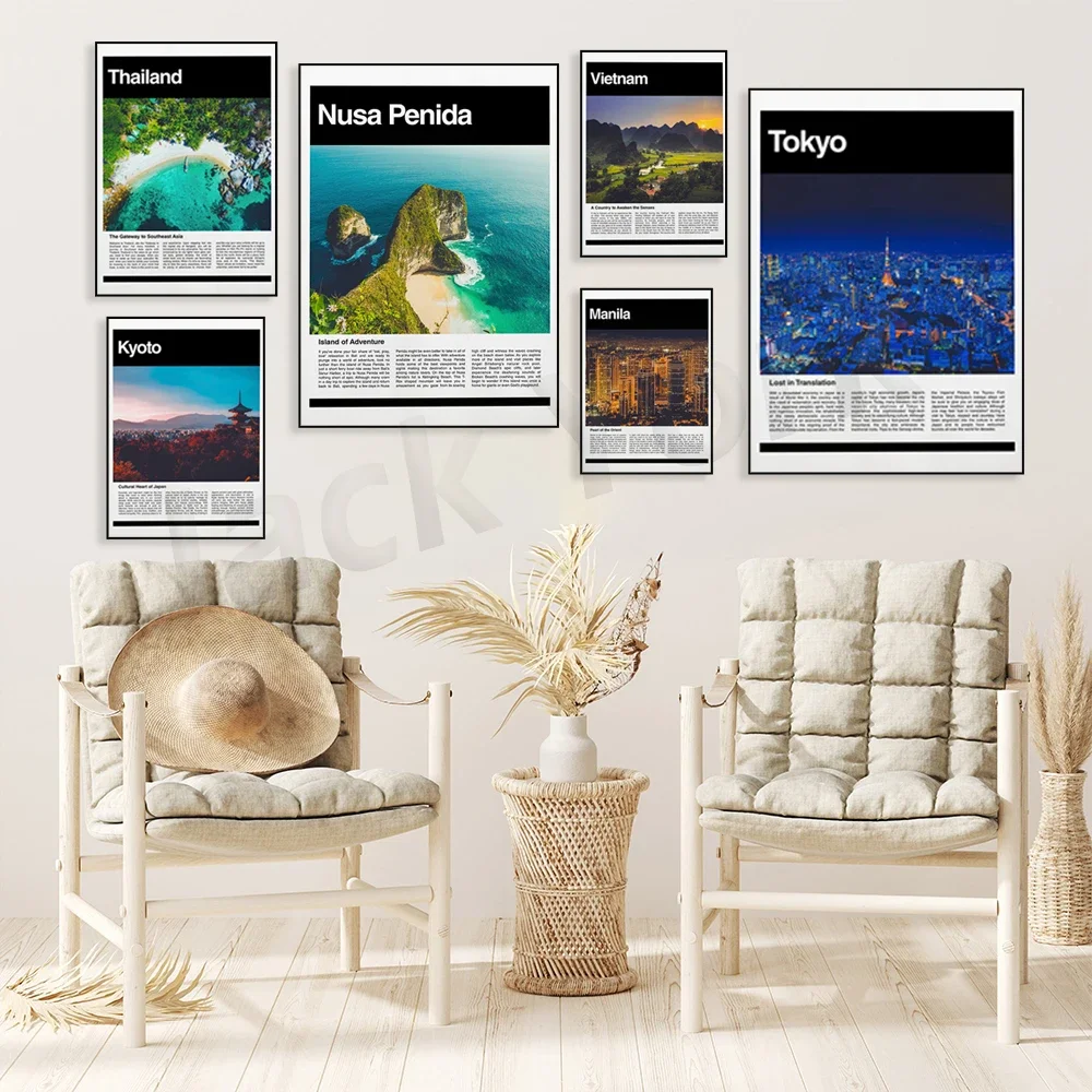 Bali-Tokyo-Philippines-Siargao-Bohol-El Nido-Kyoto-Kyoto-Cambodia-Vietnam-Nusa Penida Poster Art, Photography, Travel Poster,