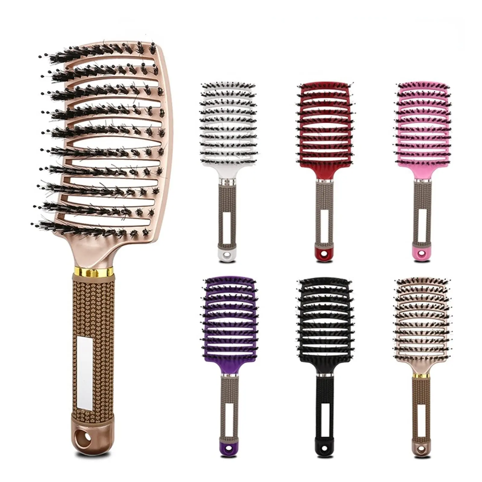 Originele Haarborstelkam Ontwarrende Haarborstel Vrouwen Natte Massage Kam Borstelharen Nylon Kappersborstel Salon Styling Tools