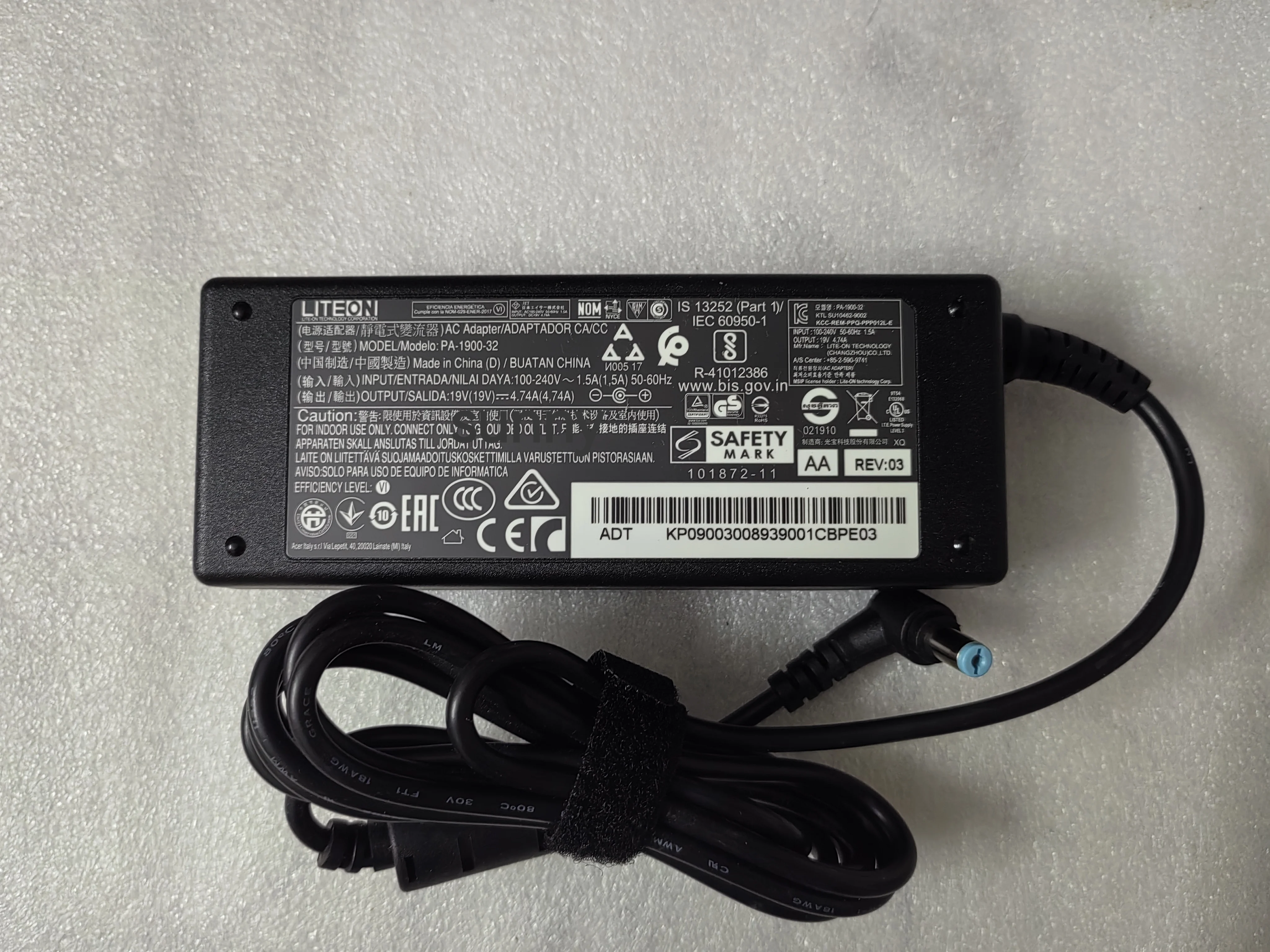 

НОВЫЙ OEM адаптер переменного тока LITEON 19 В 4,74 А PA-1900-32 ADP-90MD H для Acer 90 Вт Aspire E17 E5-773G-59SL
