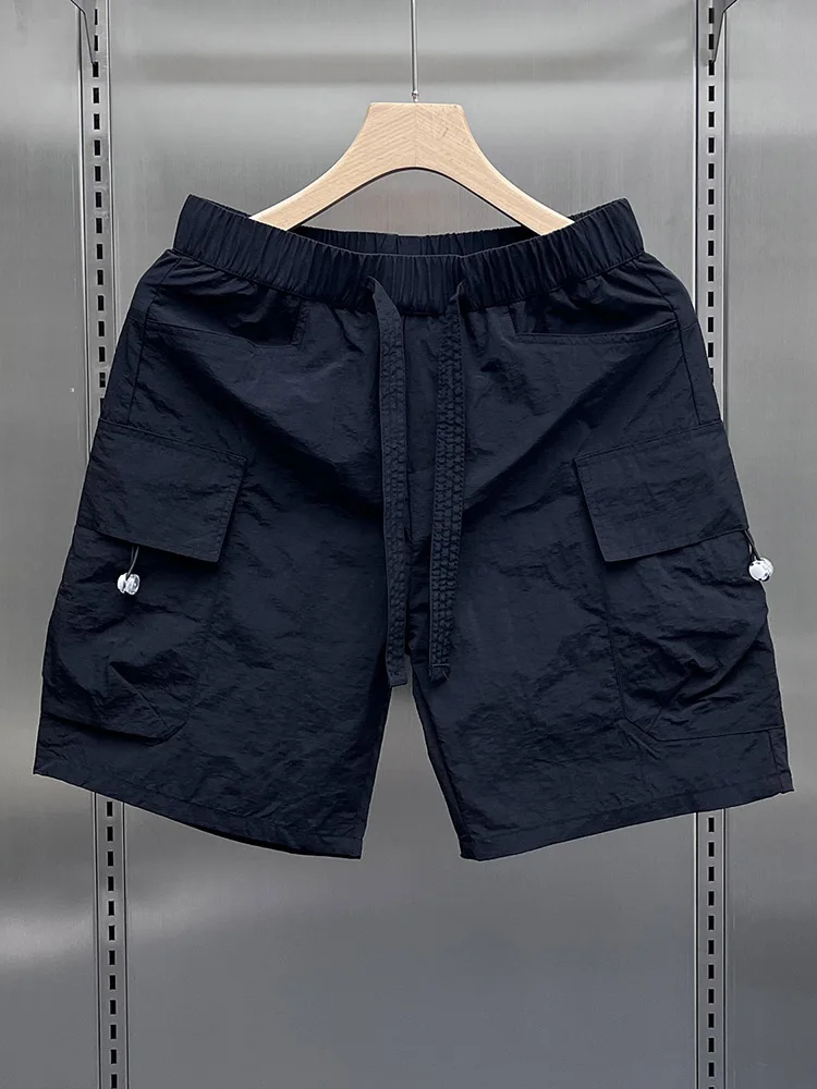 

Мужские летние новые повседневные модные рабочие шорты свободного кроя, пляжные брюки до колен, молодежные прямые брюки-чинос