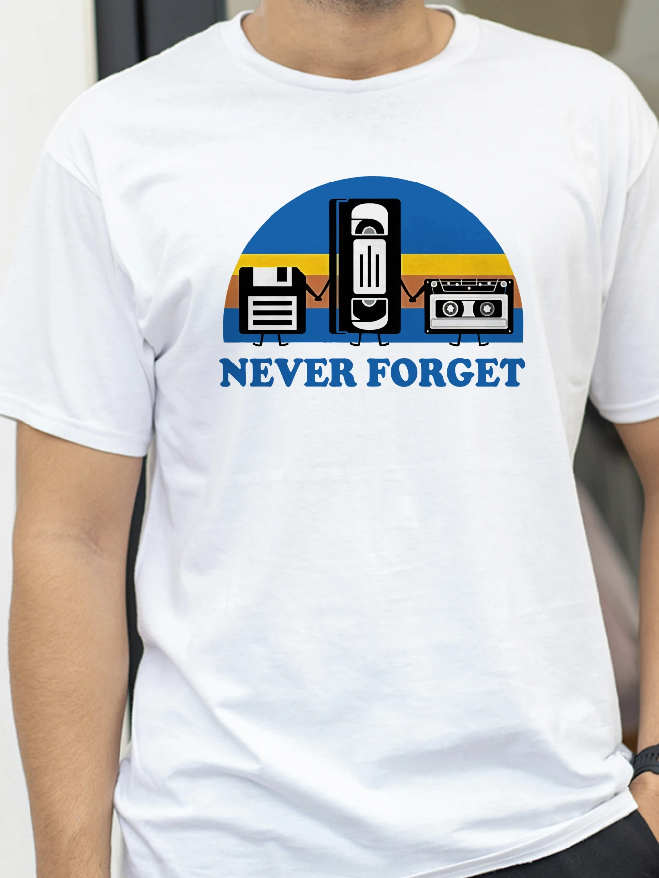 

Summer Men's T-shirt Never Forget Sarcastic Graphic Music Funny Printed T-Shirt fashion unisex Top Casual Short Sleeve t shirt