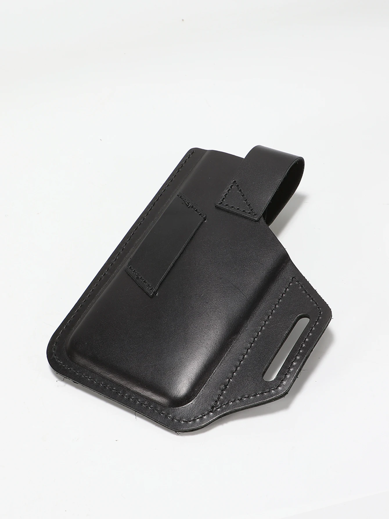 Leather Belt Phone Pouch, Leather Cell Phone Holster, Universal Leather Phone Case with Belt Loops, for Men and Women Large Coff