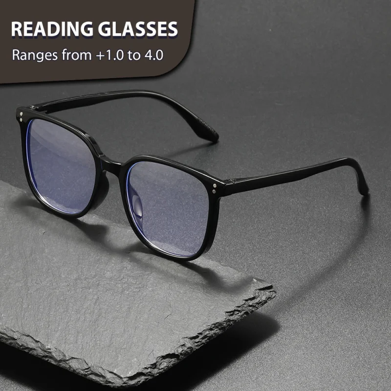 قطعة واحدة من نظارات القراءة العصرية بإطار كبير، متوفرة بألوان متعددة لكل من الرجال والنساء