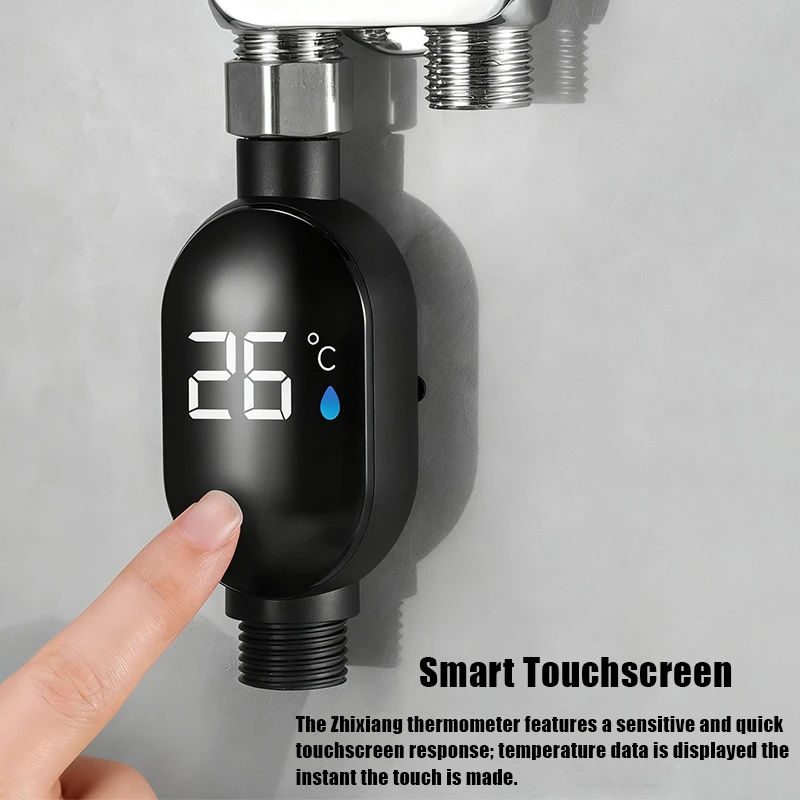 Bathroom Shower Head Accessory Digital Water Temperature Gauge Home Shower Monitor