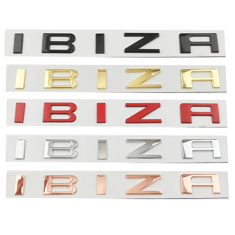 Car 3D Metal Trunk Words Letters Logo Decals Emblem Badge Sticker For Seat IBIZA MK1 MK2 MK3 MK4 MK5 MK6 6j 6l 6f 6k Accessories