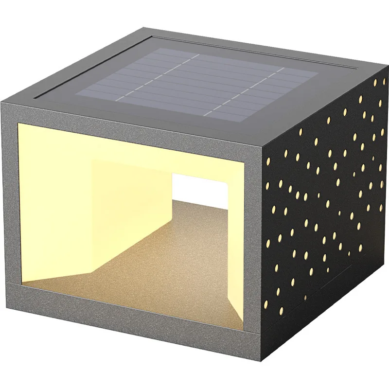 

Solar Pillar Lights LED Wall Lamp Solar Energy Super Bright Lighting Outdoor Waterproof Square Home Decor Villa Door Gate Garden
