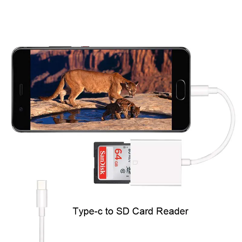 USB Type C Card Reader To SD TF Connection Smart Memory Camera Photo Transfer Adapter For Samsung Huawei Xiaomi Phone Accessorie