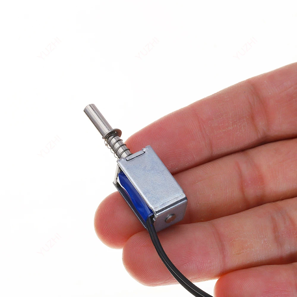 

Mini Electromagnet Solenoid Valve DC 3V-12V Electromagnet for Cabinet Lock Frame Push-Pull Electronic Lock with Spring Reset