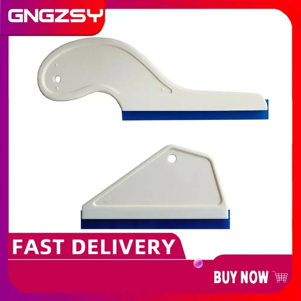 CNGZSY 15cm Long Handle Scraper Triangle Water Wiper Silicone Blade For Windshield Water Residual Dust Snow Ice Removal B16+B17