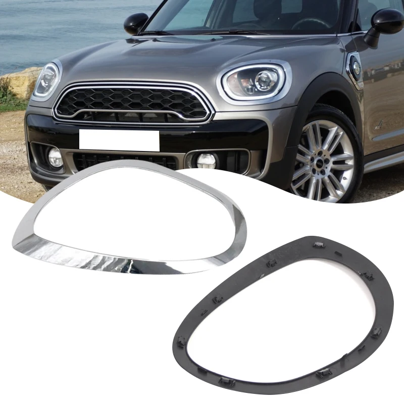 51137388117 51137388118 Car Headlight Frame For BMW Mini Cooper F60 F61 2017 2018 2019-2023 Headlight Trim Frame High Beam Trim