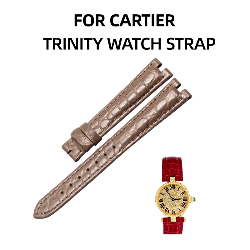 ДЛЯ КОЖАНЫЙ РЕМЕНЬ ДЛЯ ЧАСОВ CARTIER TRINITY ALLIGATOR