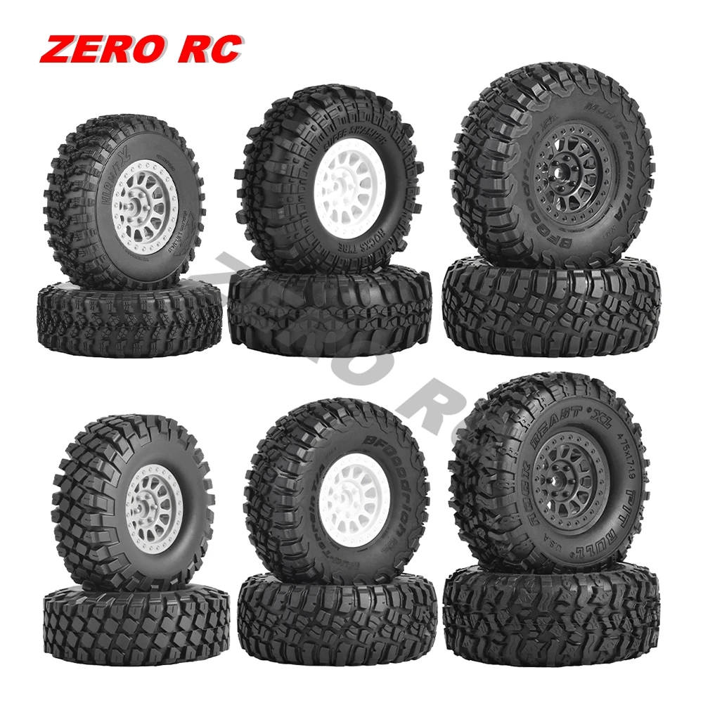 Nylon 1,9 Beadlock-Räder Crawler- und Gummireifen 105–120 mm Durchmesser für 1/10 RC CAR AXIAL SCX10 JEEP Wrangler II TRX-4 T6 MST