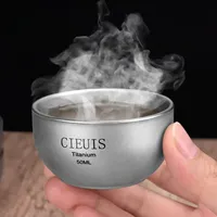 50mL Mini Coffee Cup Pure Titanium Double-layered Heat-insulating Coffee Cup Super Lightweight Wine Cup