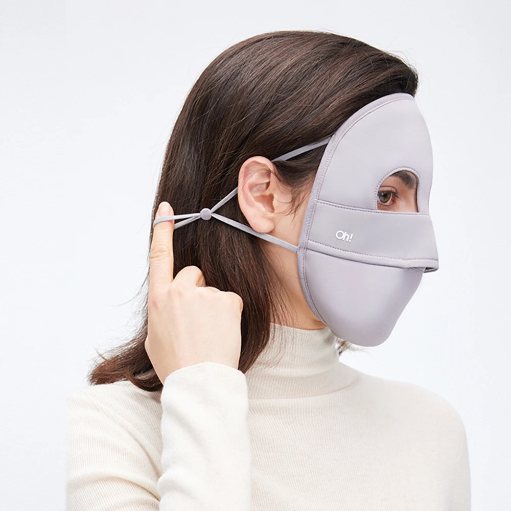 OhSunny hiver chaud couverture complète du visage, masque thermique léger épaissir masques doublure respectueuse de la peau, poussière extérieure coupe-vent UPF50 +