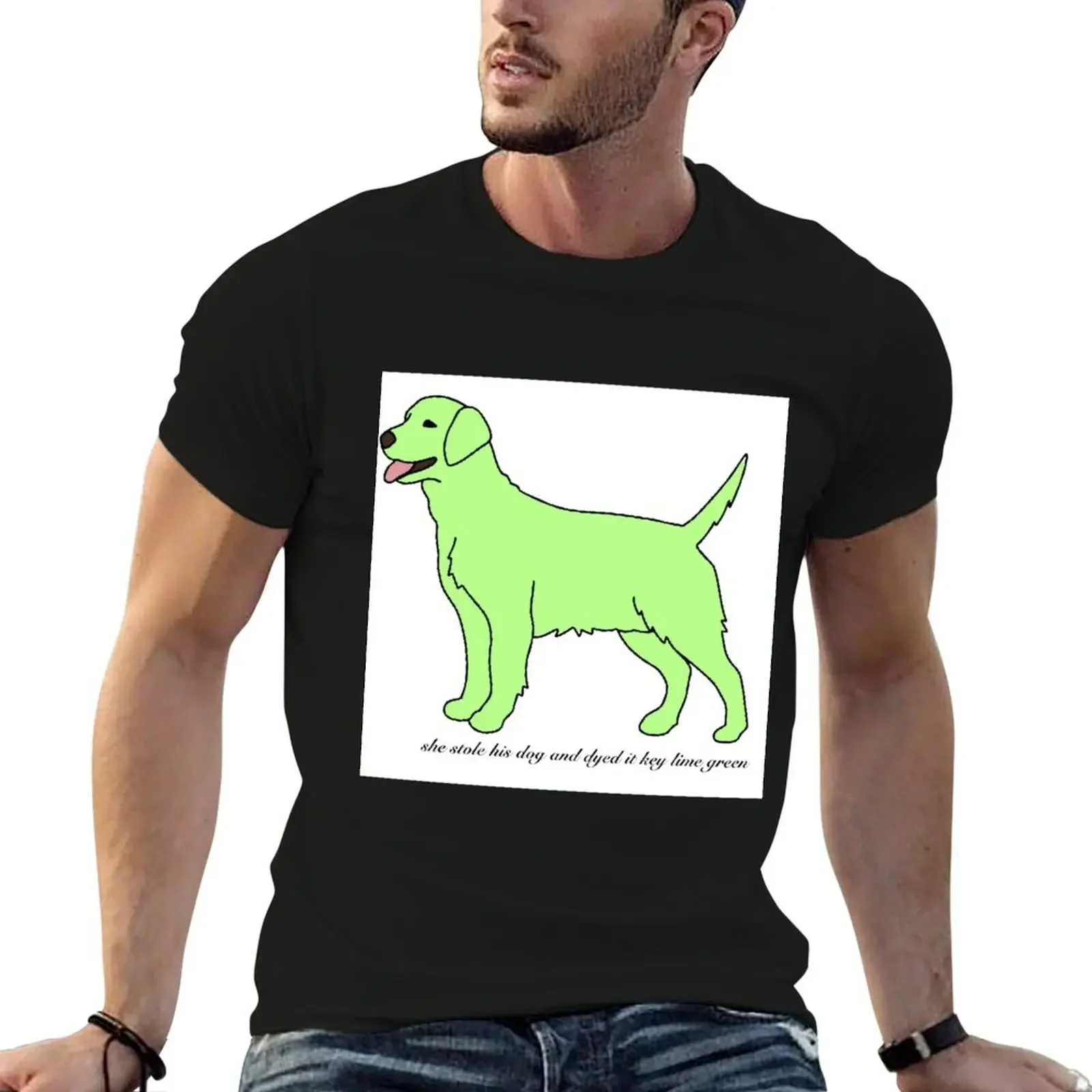 Key Lime Green Dog T-Shirt sublime anime t shirts shirts graphic tee mens designer clothes