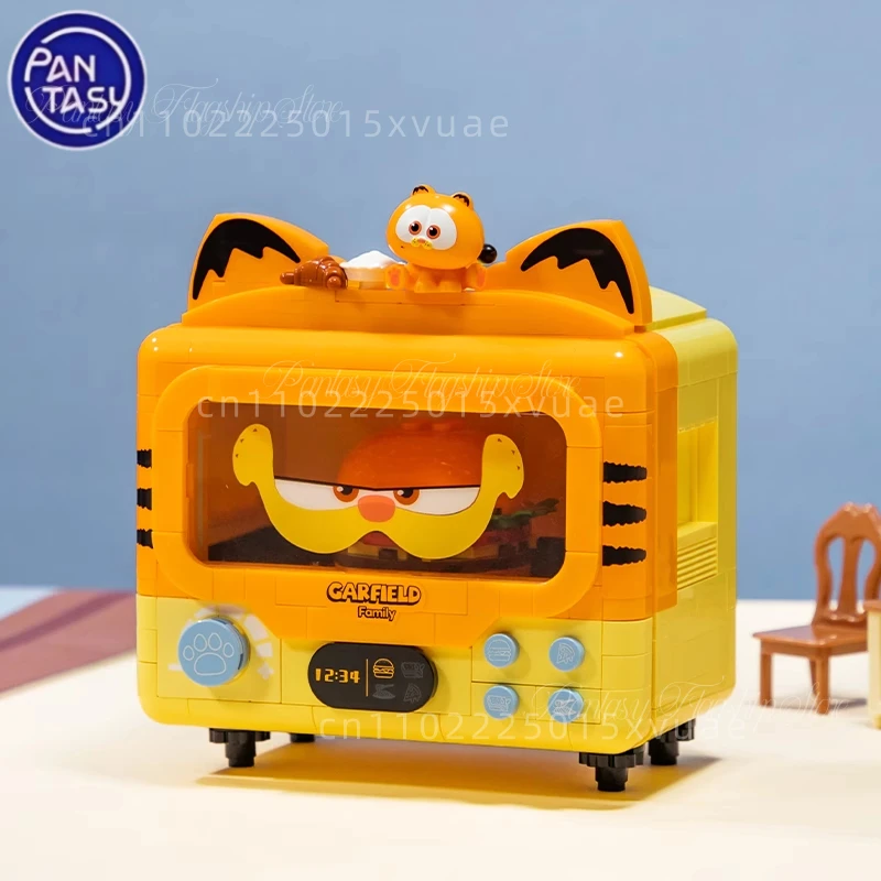 Pantasy Garfield Building Blocks Cartoon Home Appliances Series Assembling Toy Model Desktop Decoration Children's Birthday Gift
