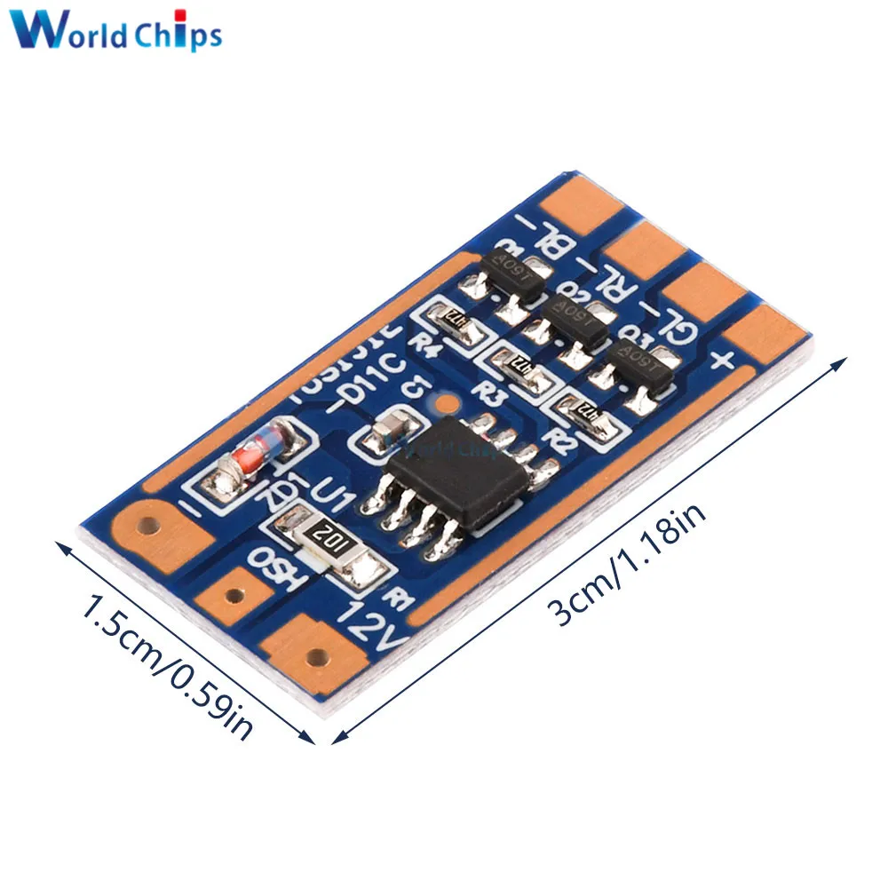 DC 5-12V RGB Module Multiple Modes Button Switching Phantom Light High Current Drive Circuit Board 2A Flashing Light Module