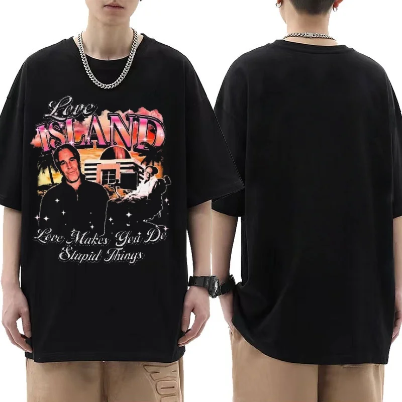 

The Island Boy Jeffrey Epstein's T-shirt Is A Fashionable Pure Cotton Printed T-shirt That Both Men and Women Can Wear 2026 New
