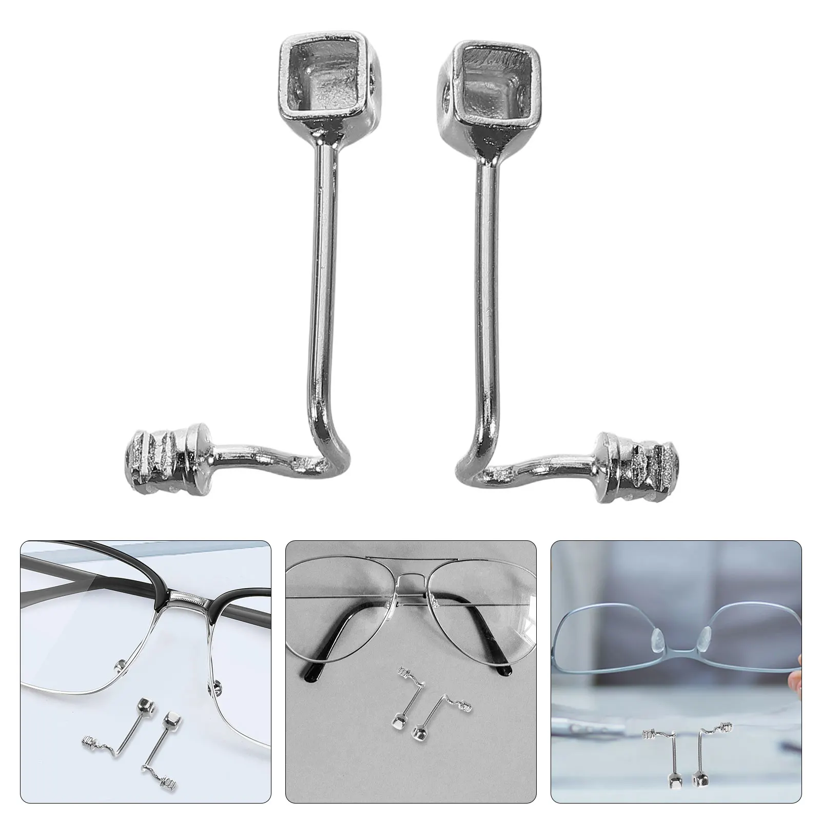 

2 Pcs Glasses Nose Pad Bracket Eyeglasses Sunglasses for Bridge Arm Replacement Pads