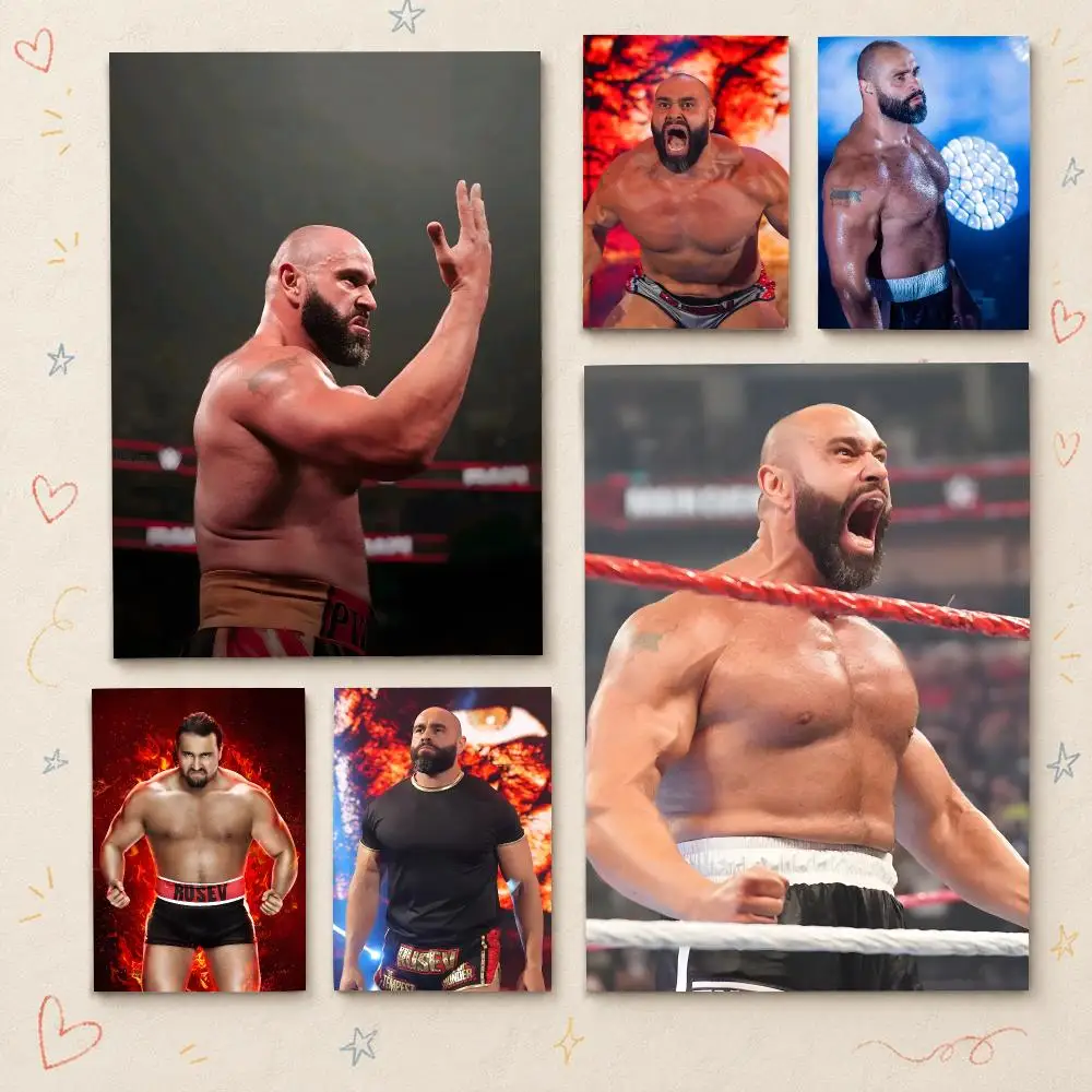 Wrestling R-Rusev Professional Wrestler Poster HD PP Wall Decor for Living Room Bedroom Gaming Room Cafe Unique Gift