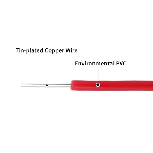 Imagen 2 del producto Cable de cobre sólido de 2/10M, un solo núcleo, 26 24 22 20 18 16 14 AWG, aislamiento de PVC, cables estañados, equipo, Cable eléctrico