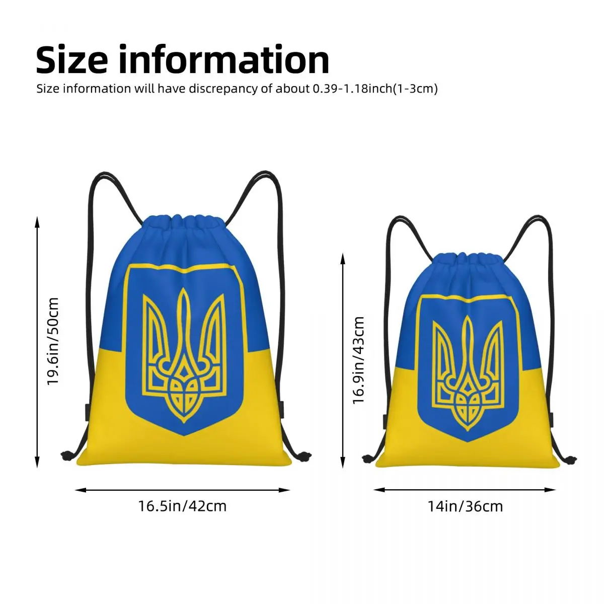 Ukraine Flag Drawstring Backpack Sports Gym Sackpack Ukrainian Military String Bag for Yoga